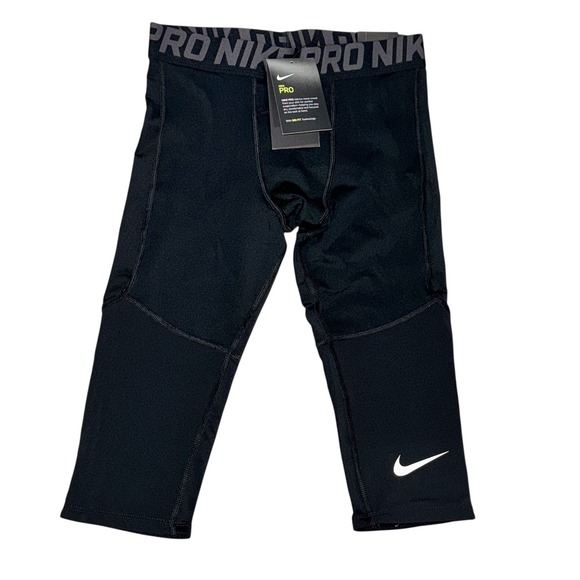Nike Pro Training‎ Tights Dri-FIT Compression Athletic Black Boys Size L - Picture 1 of 10